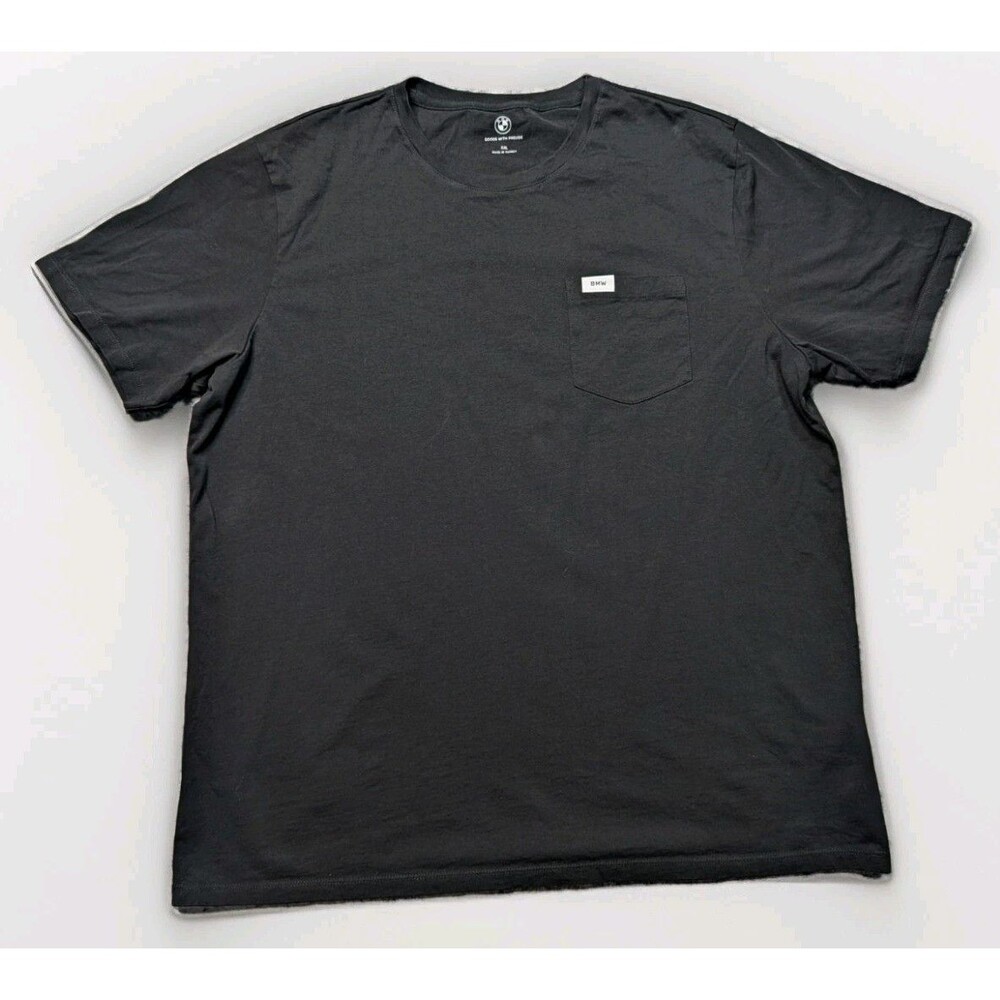 BMW Branded Black Men’s XXL Fits XL Pocket Tee Shirt Short Sleeve